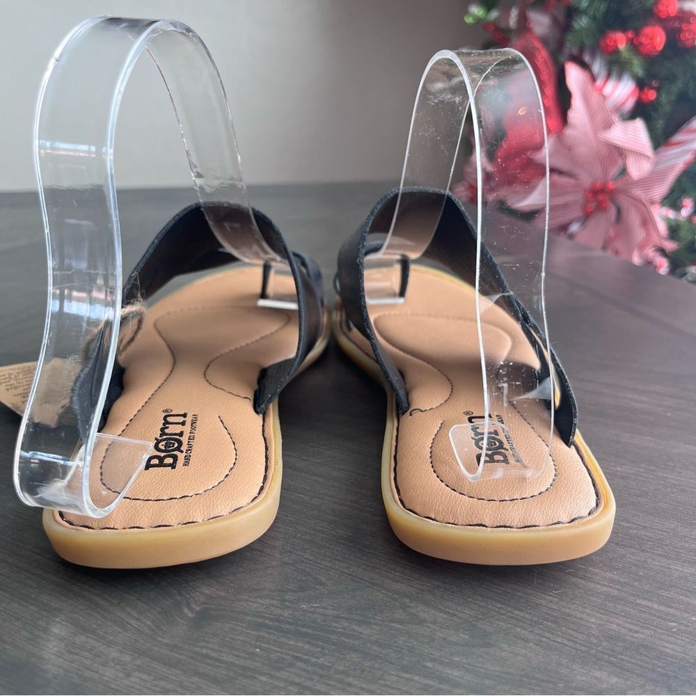 BORN Veda Comfort Strappy Sandal in Black Leather Size 7 NEW - Picture 10 of 14